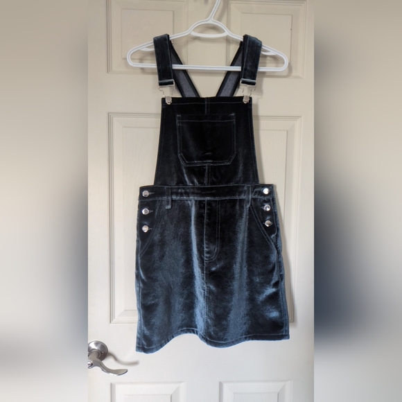 Overall Dress, Blue Mini Dress, New - Picture 2 of 4